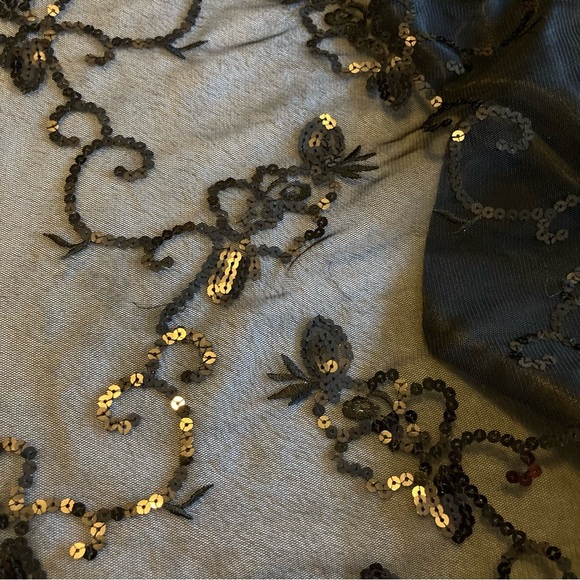 Adrianna Papell Evening Essentials Black Sequin Midi Skirt - Picture 6 of 13